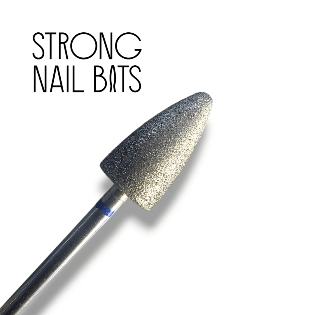 Фреза алмазная STRONG NAIL BITS конус безопасный для педикюра, синий, 0,8 см — 2