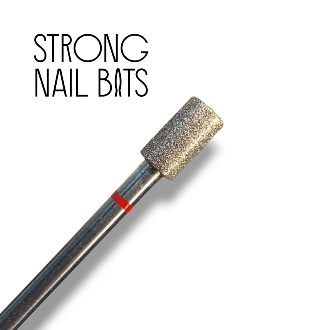 Фреза алмазная STRONG NAIL BITS цилиндр красная 0,43 см — 2