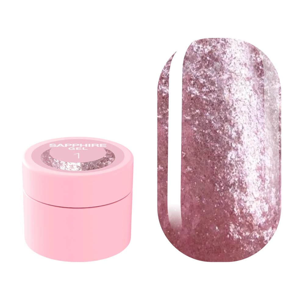 Блестки для ногтей LUNA Sapphire Gel №1, 5 мл
