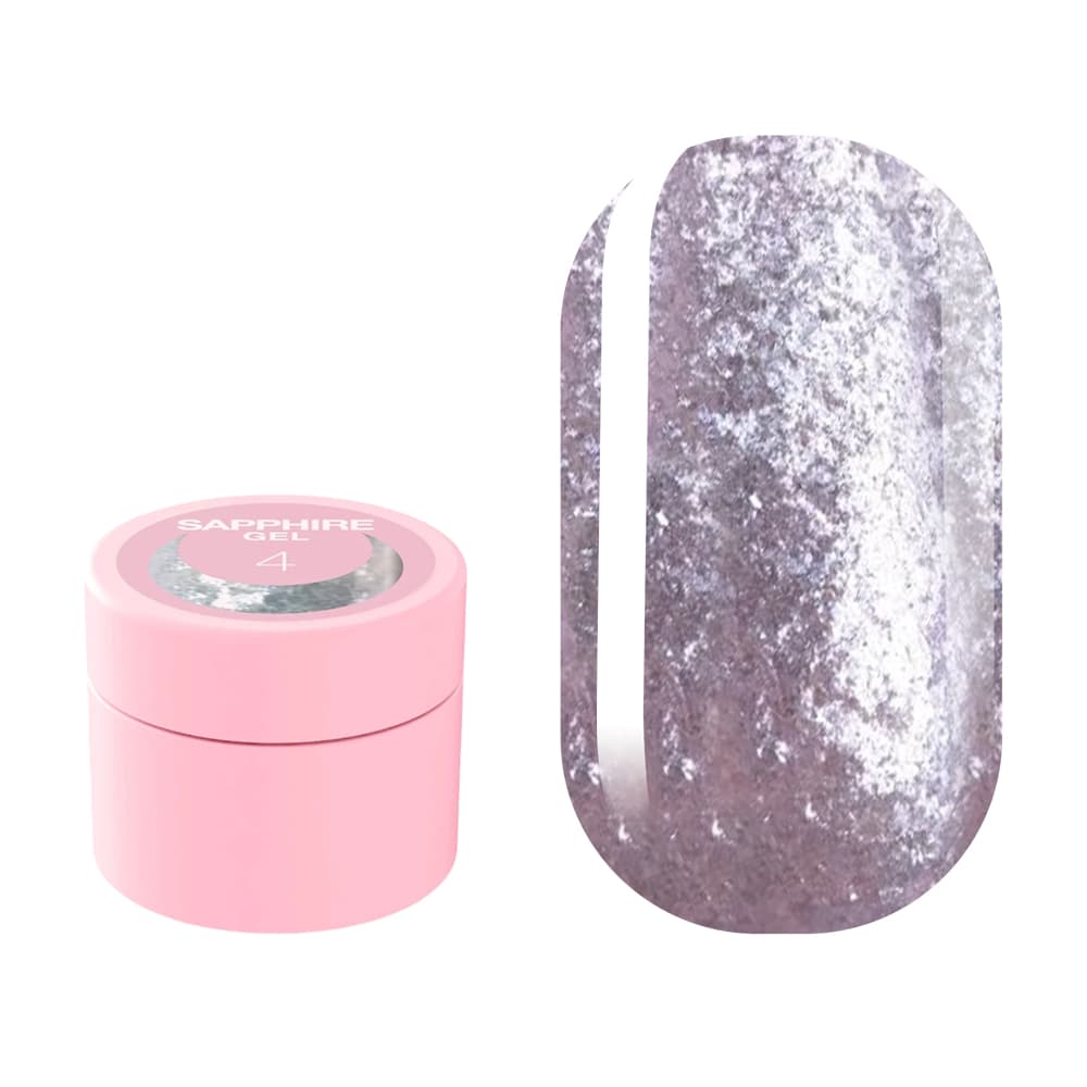 Блестки для ногтей LUNA Sapphire Gel №4, 5 мл