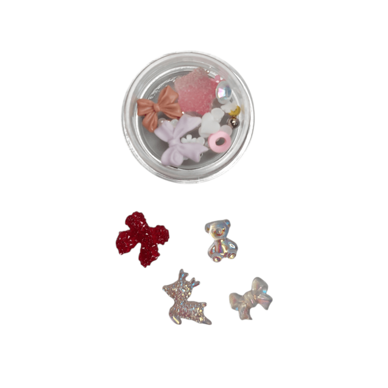 Набор для создания объёмных дизайнов на ногтях (бантики, сердечки, цветочки)