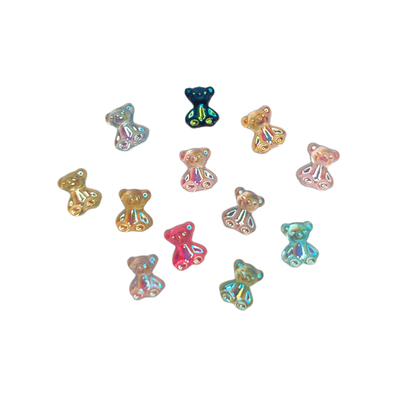 Набор 3D фигур "Мишки" для создания объёмных дизайнов на ногтях(12 цветов) — 2