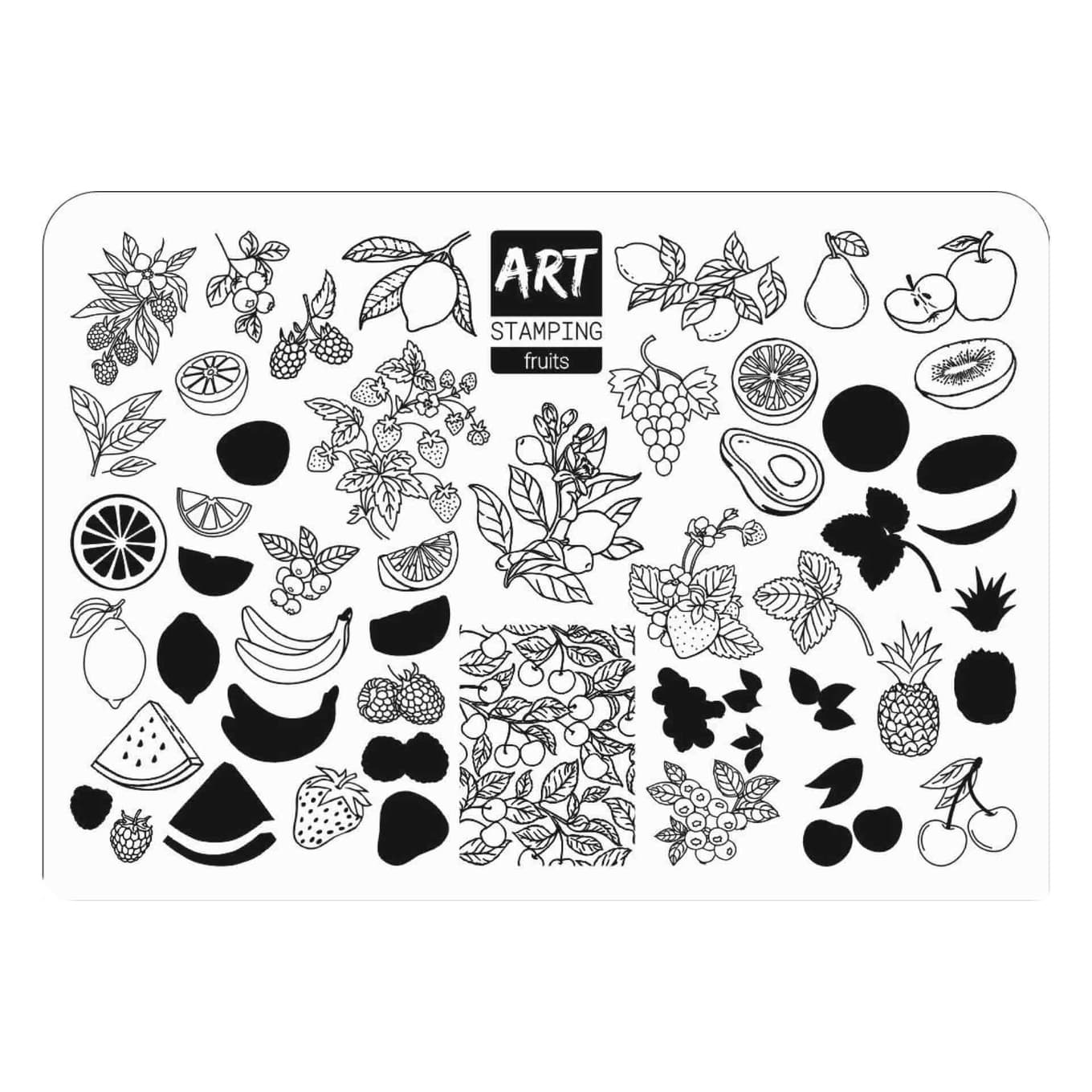 Пластина для стемпинга Art Stamping (FRUITS)