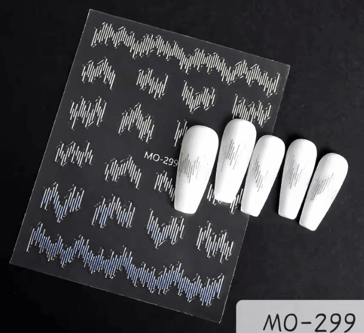 Наклейка на липкой основе, полоски, голографические