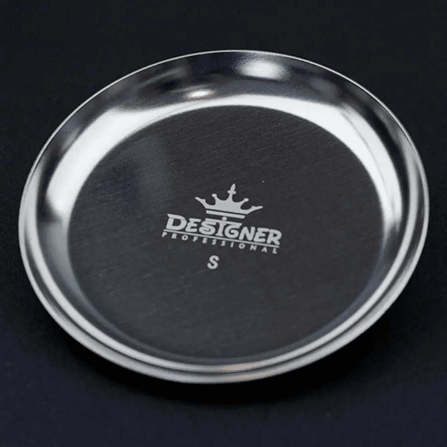 Металлический лоток для инструментов "Круглый" 10 см, размер S, серый