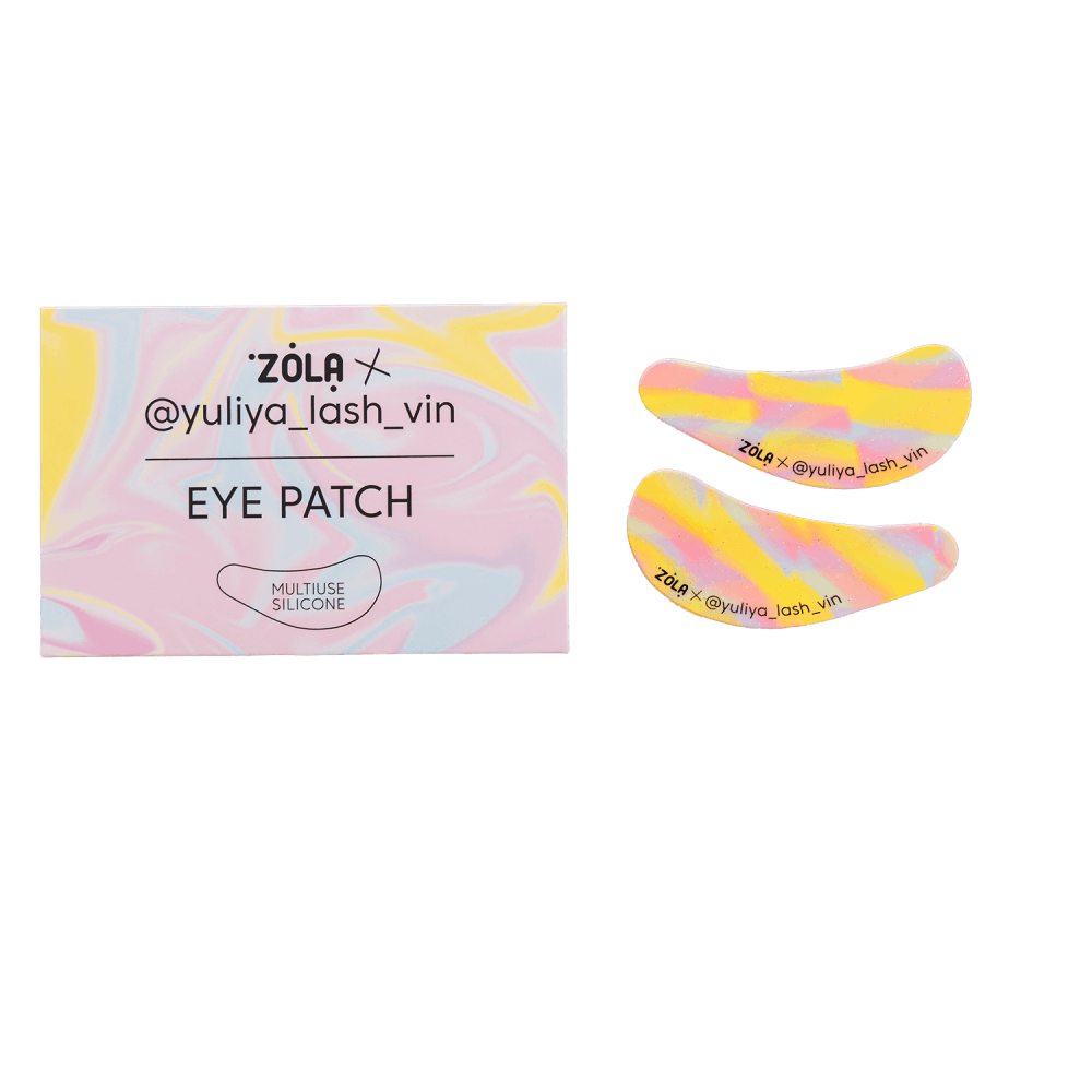 ZOLA х Yuliya Lash Vin Многофункциональные силиконовые патчи желто-розово-голубые разводы