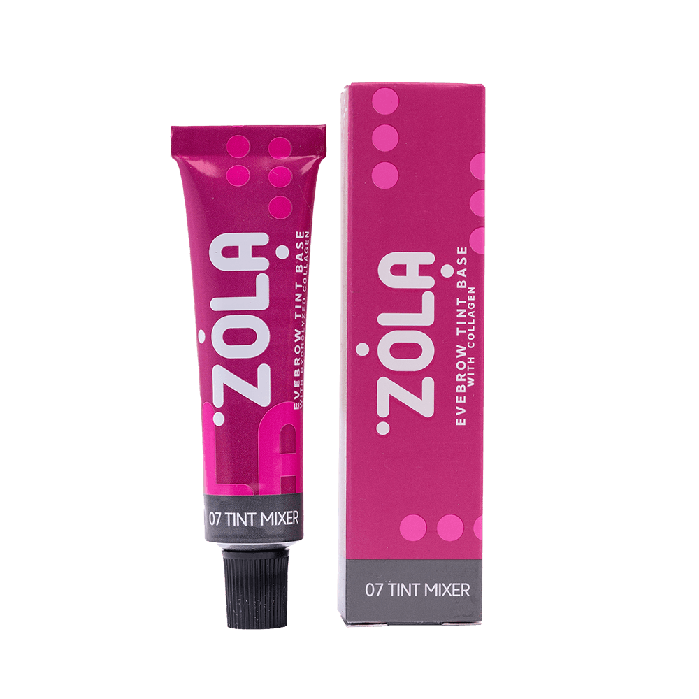 Краска для бровей ZOLA База Eyebrow Tint Base With Collagen 07, Tint Mixer, 15ml