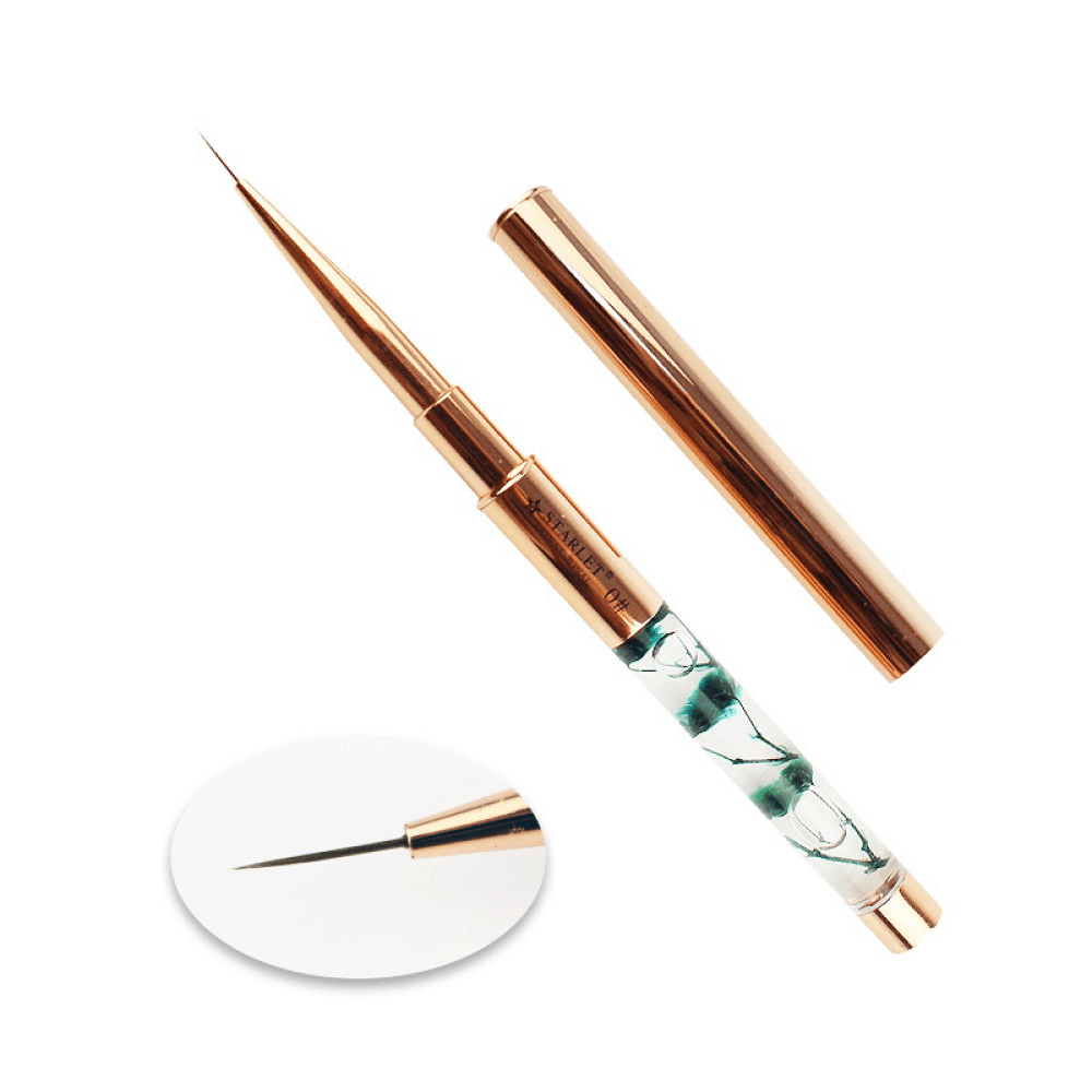 Кисть для рисования Starlet № 0 (ручка с сухоцветами)