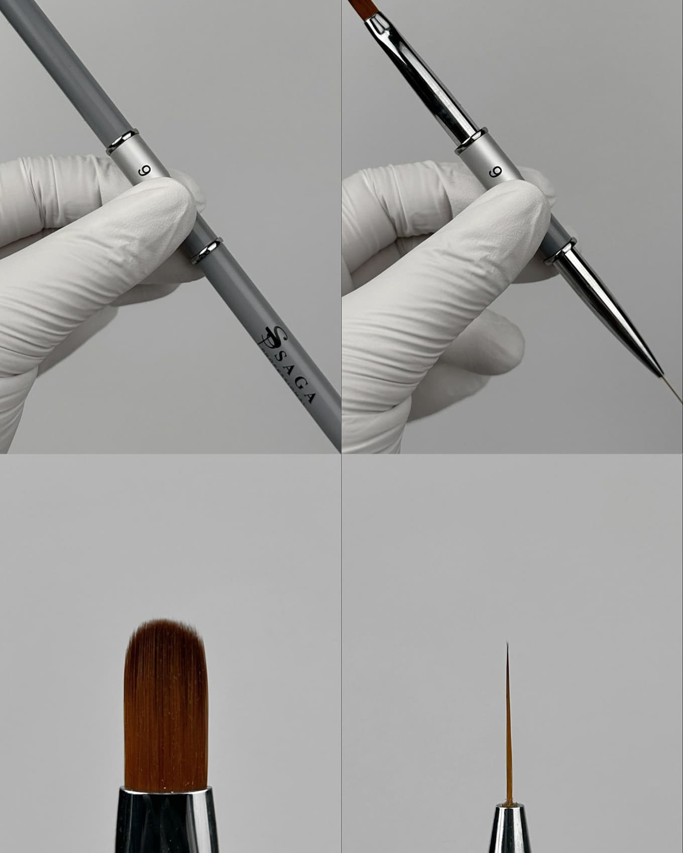 Кисть Saga №9, двухсторонняя — 2