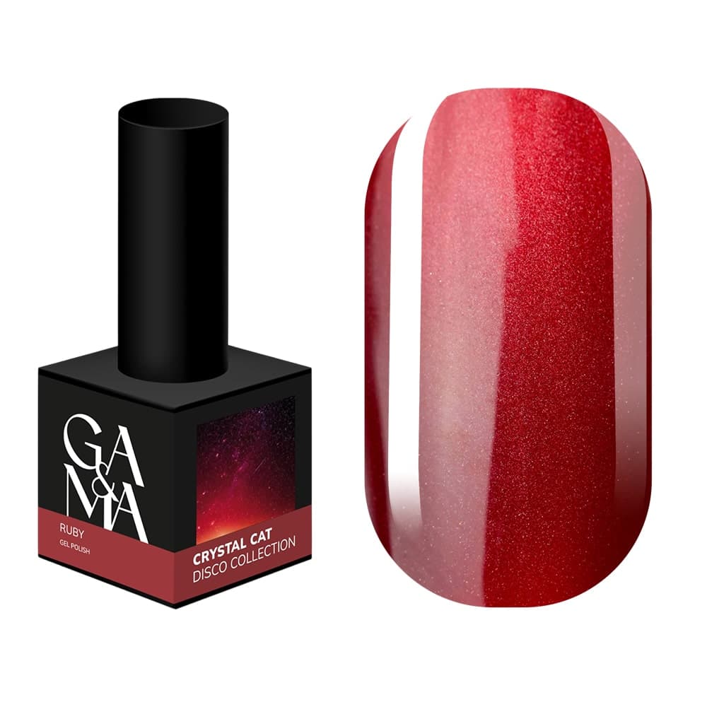 Гель-лак Ga&Ma Crystal Cat Ruby, 10 мл