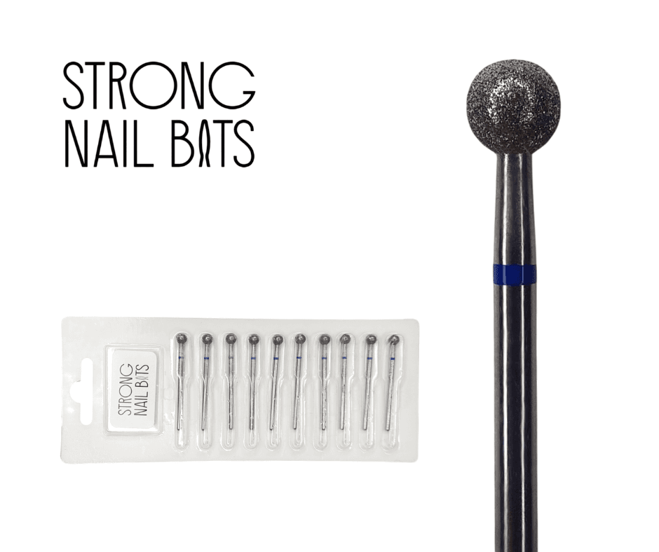 Фреза алмазная STRONG NAIL BITS шар  синяя 0,5 см SET 10 шт
