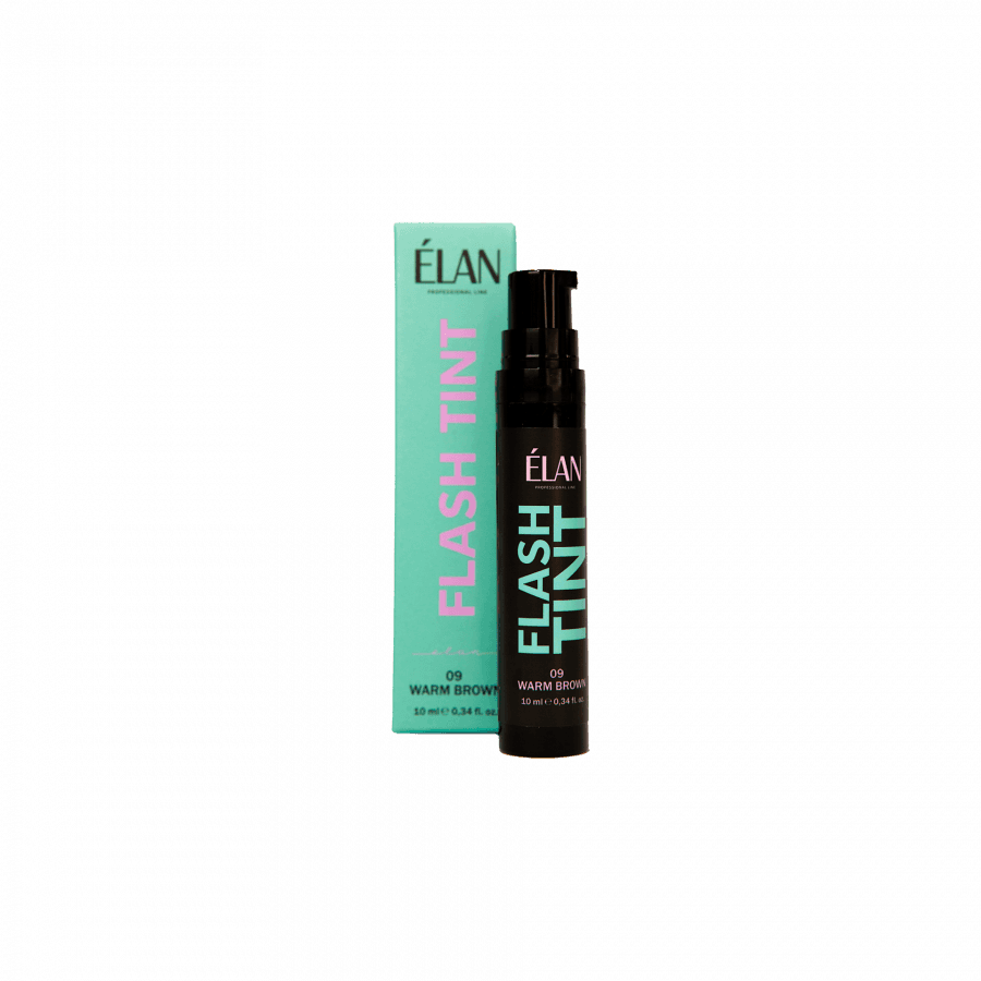 Окклюзивная система окрашивания бровей и ресниц ELAN «FLASH TINT» 09 warm brown