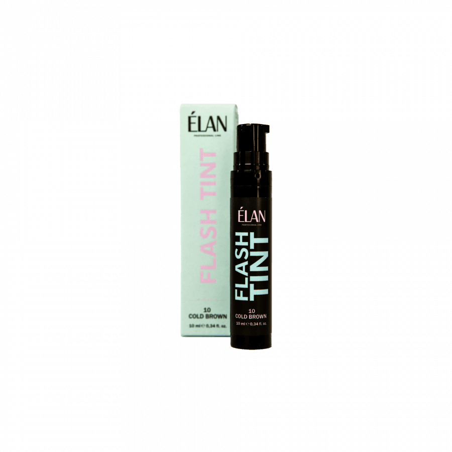 Окклюзивная система окрашивания бровей и ресниц ELAN «FLASH TINT» 10 cold brown