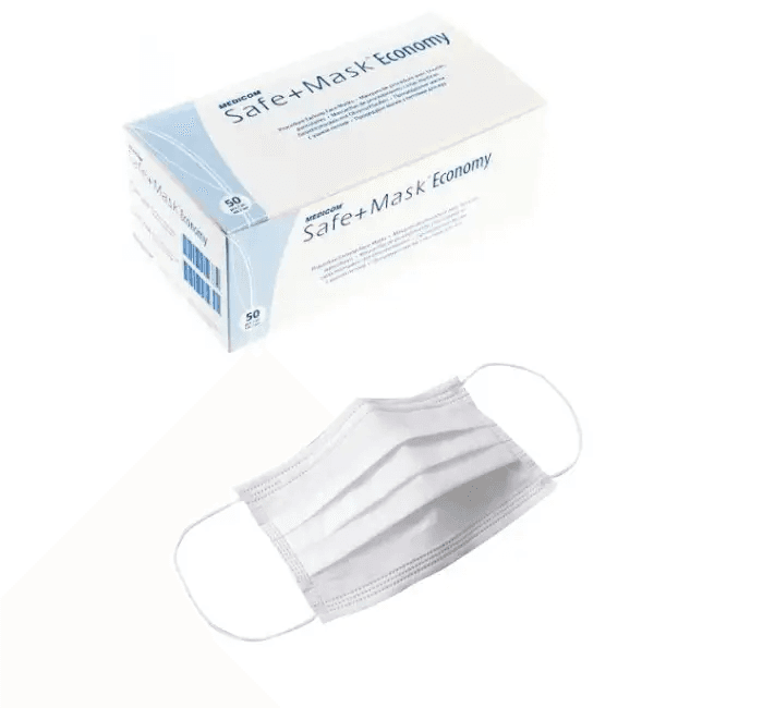 Маска Medicom SAFE+MASK Economy, белая, 50 шт