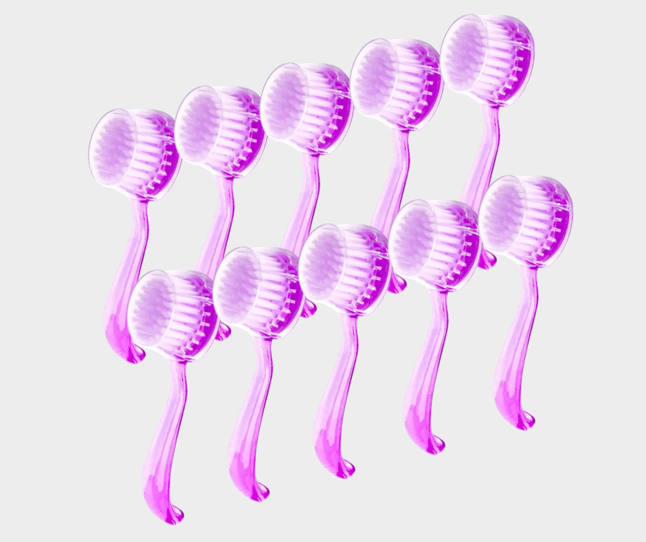 Щітка з ручкою, кругла, 10 шт. — 4