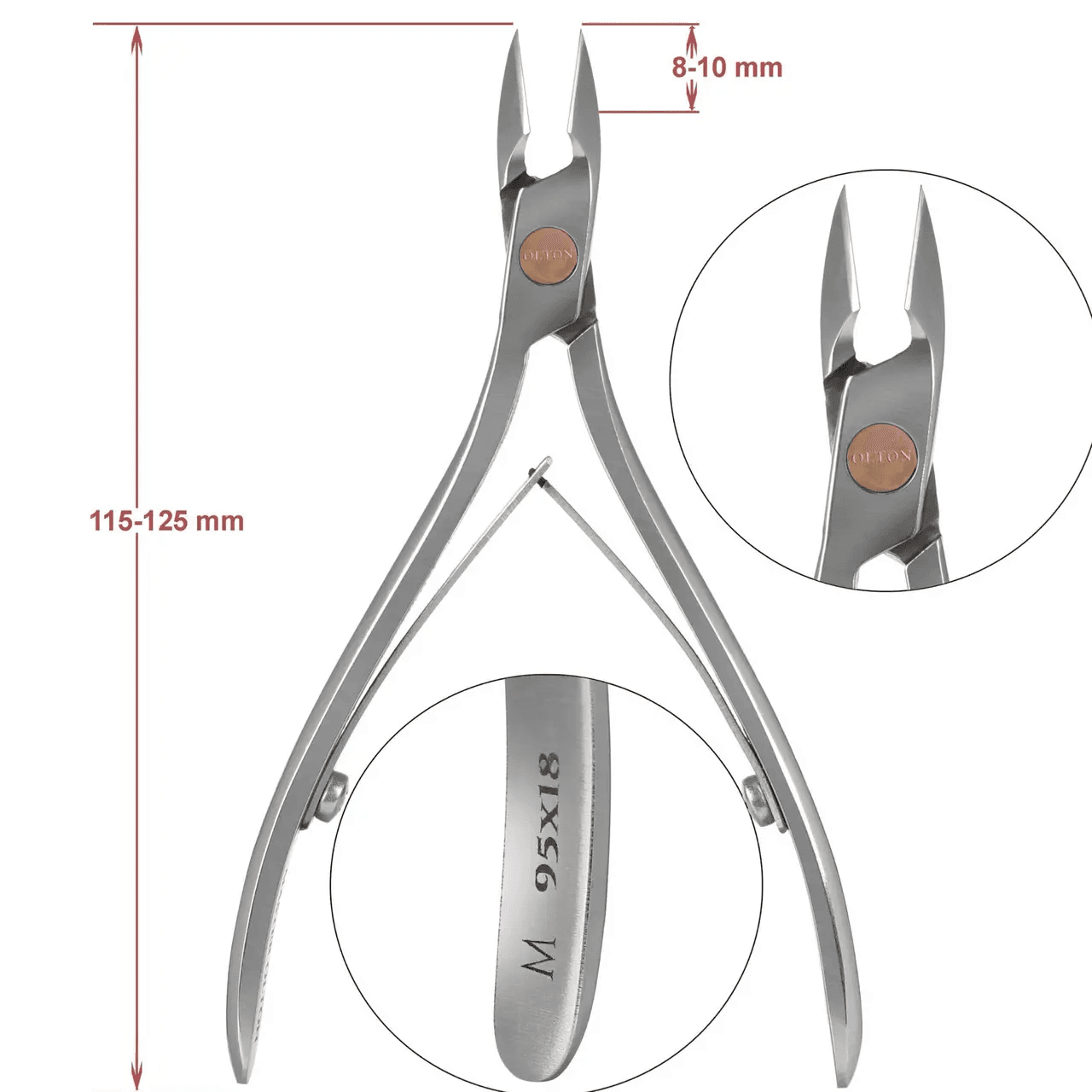 Накожницы для кутикулы Master Olton размер M - 95х18 (премиум упаковка)
