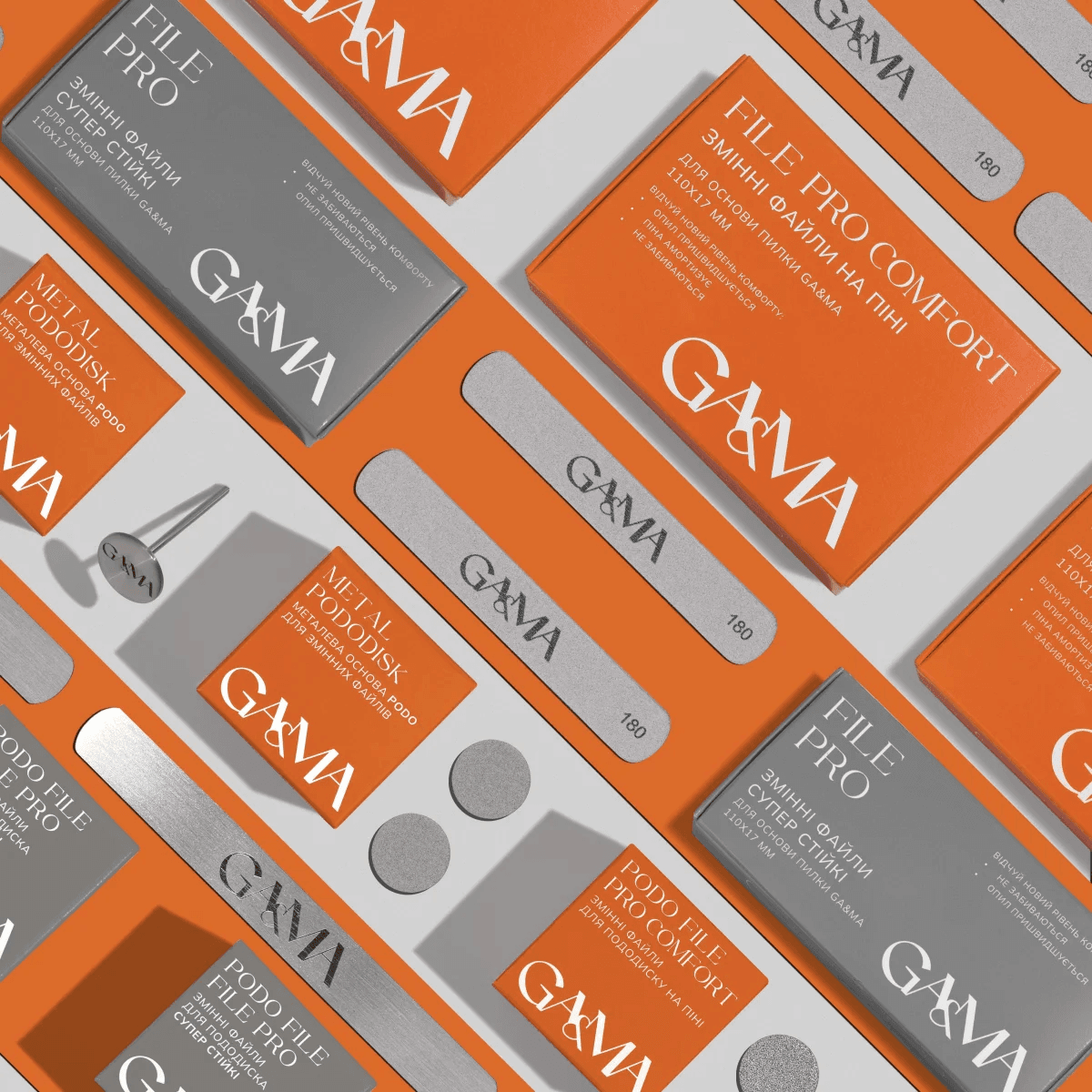 GA&MA File PRO Comfort Сменные файлы на пене, 180 грит, 20 шт — 3