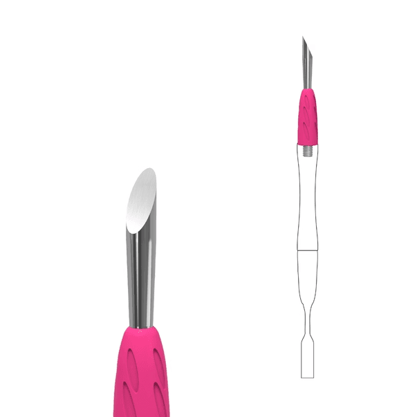 Рабочая часть лопатки Staleks Combo UNIQ 12, пушер скошеный