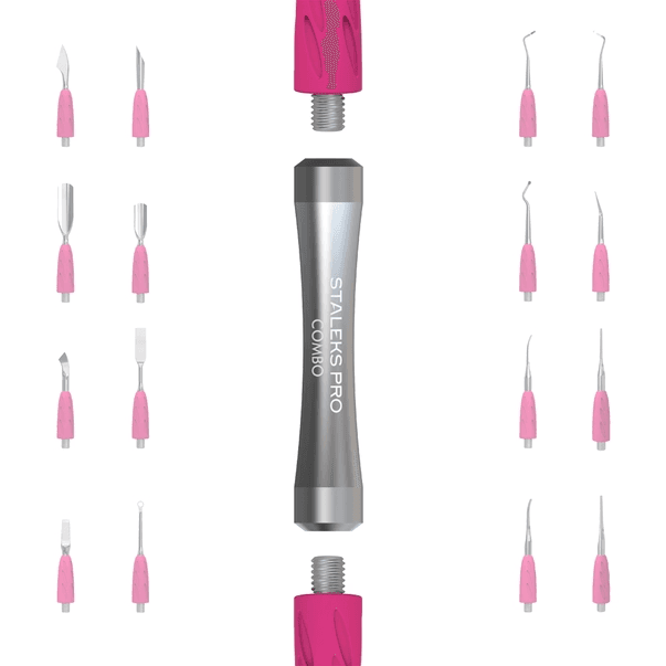 Рабочая часть лопатки Staleks Combo UNIQ 16, пушер скругленный узкий — 3