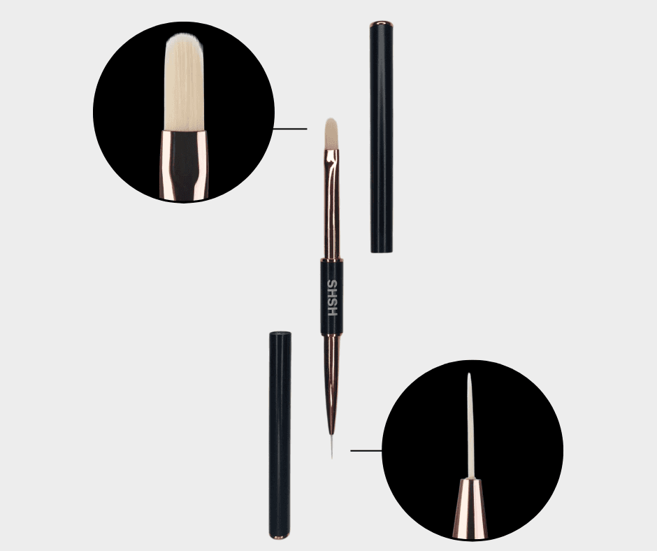 Пензлик двосторонній SHSH тонкий+гель
