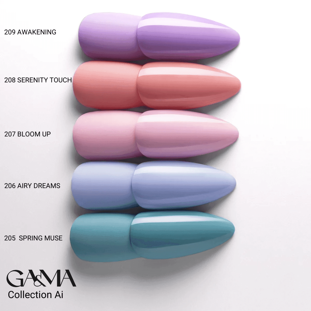 Гель-лак Ga&Ma №206, AI collection, Airy Dreams, 10 мл — 3