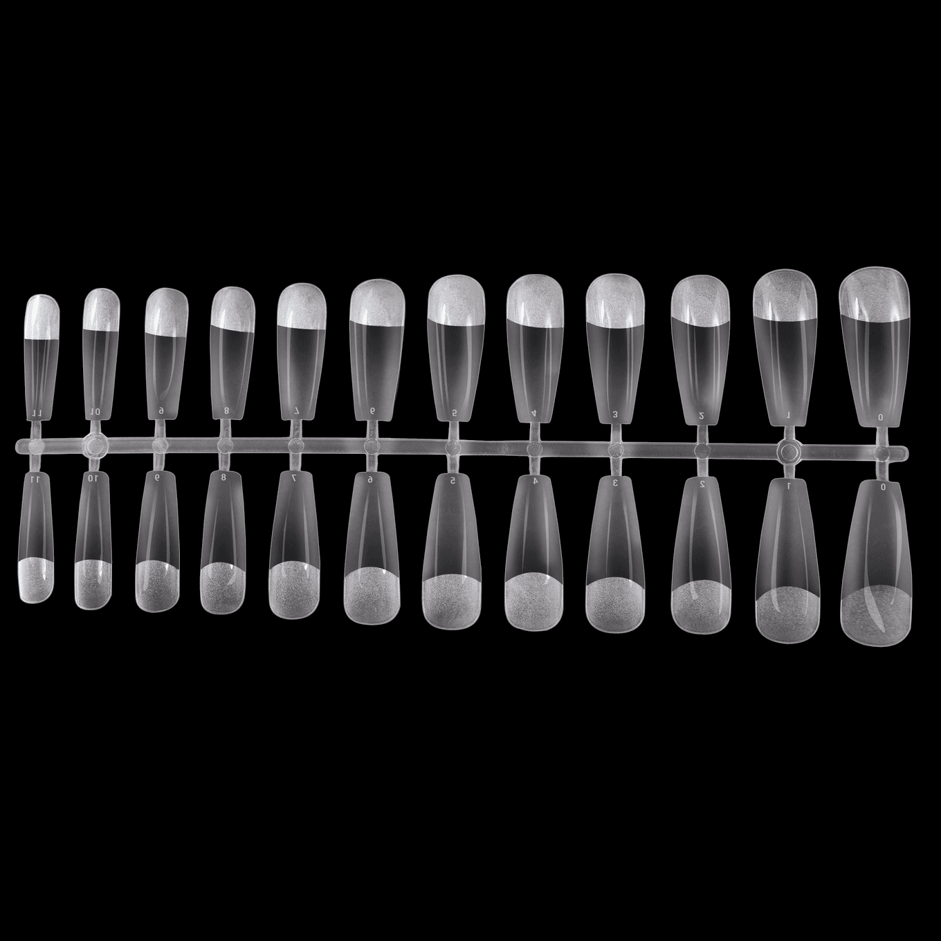 Гелевые типсы Global Fashion балерина, 504 шт. — 2