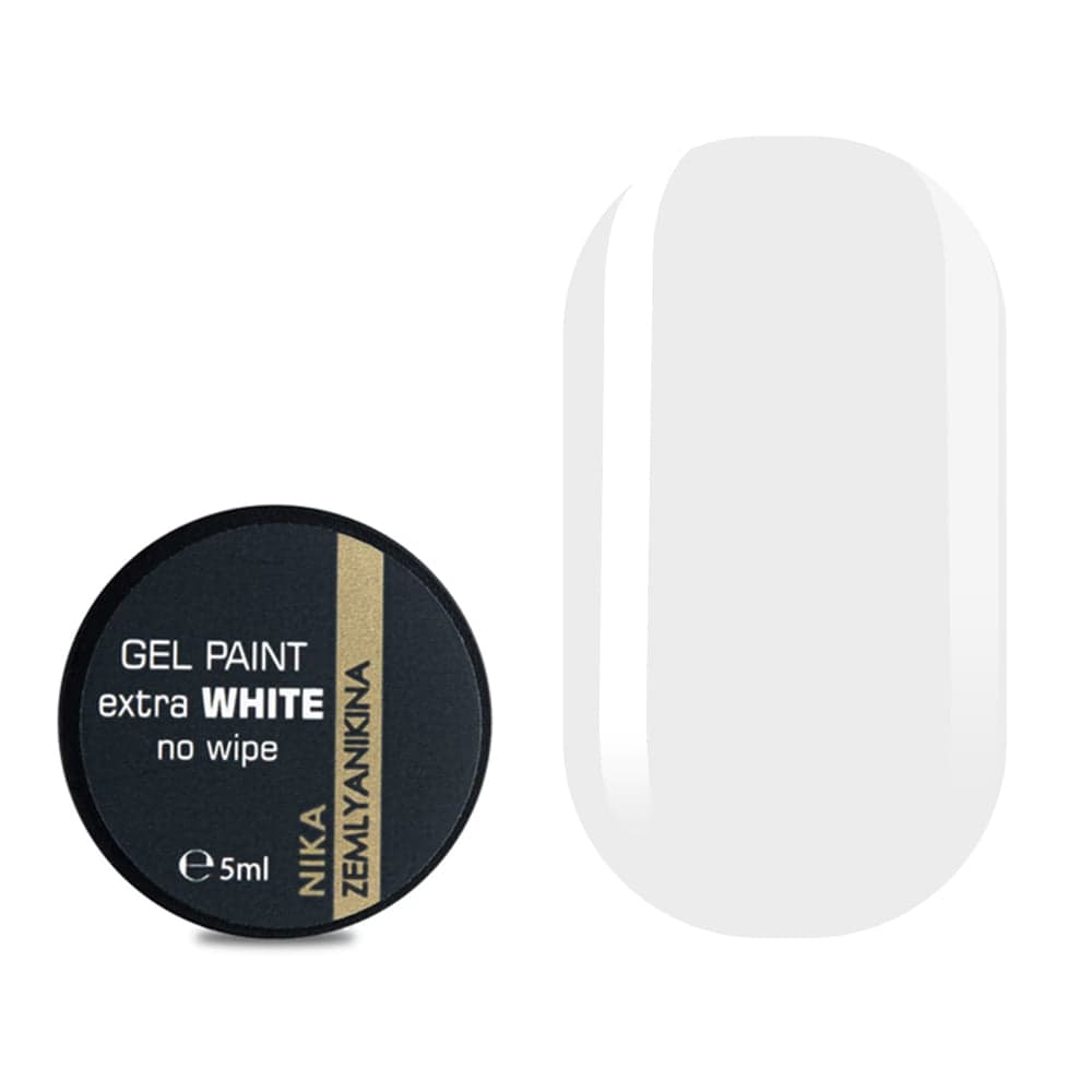 Гель-краска Nika Zemlyanikina экстра белая без липкого слоя, 5 мл