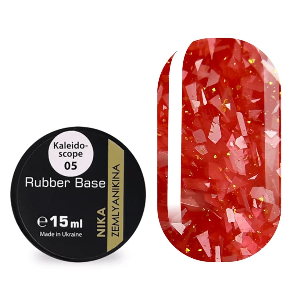 Каучуковая база Nika Zemlyanikina Rubber base Kaleidoscope №05, 15 мл (банка)