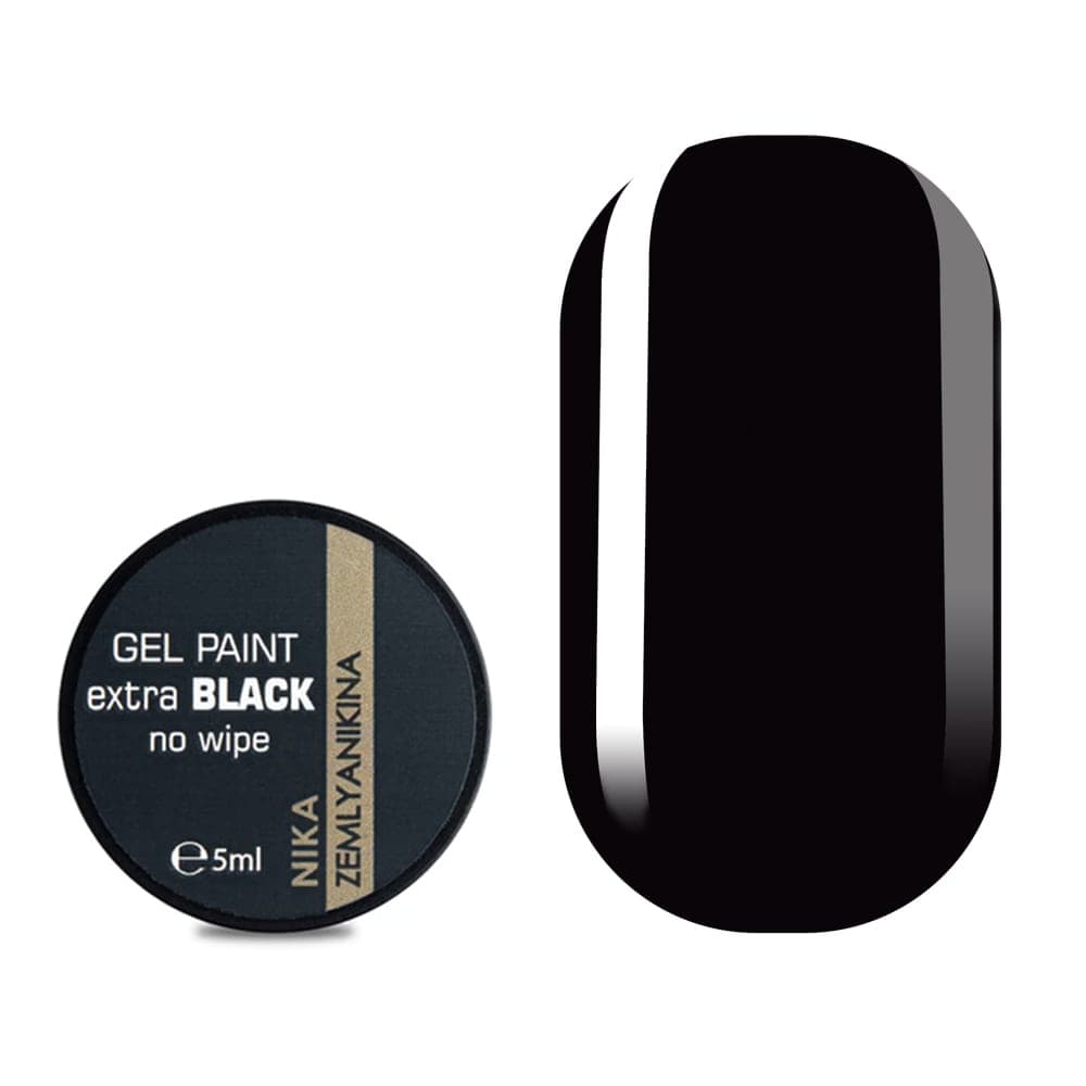 Гель-краска Nika Zemlyanikina экстра черная без липкого слоя, 5 мл
