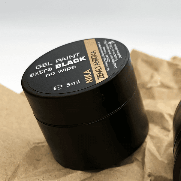 Гель-краска Nika Zemlyanikina экстра черная без липкого слоя, 5 мл — 2