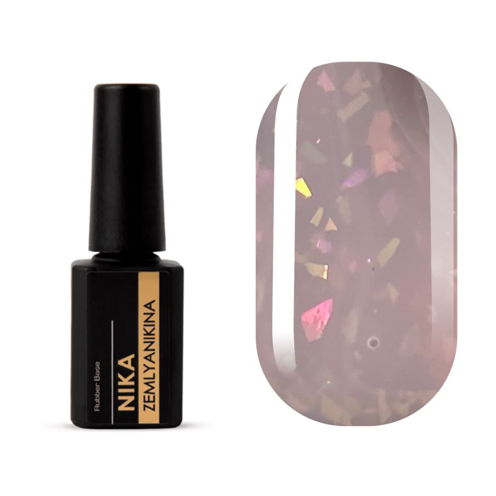 Каучуковая база Nika Zemlyanikina Rubber base Diamond Peach, 15 мл