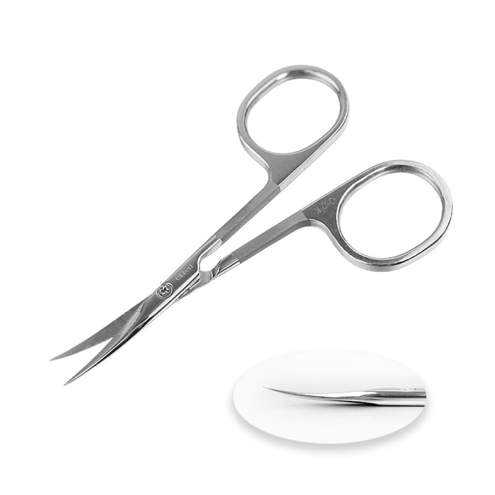 Ножницы для кутикулы Olton Easy Line 100мм (gloss) +чехол (кожа) — 4