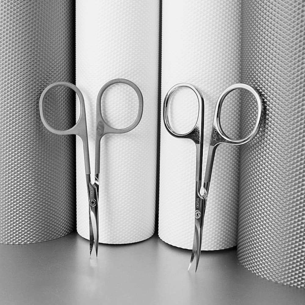 Ножницы для кутикулы Olton Easy Line 100мм (gloss) +чехол (кожа) — 3