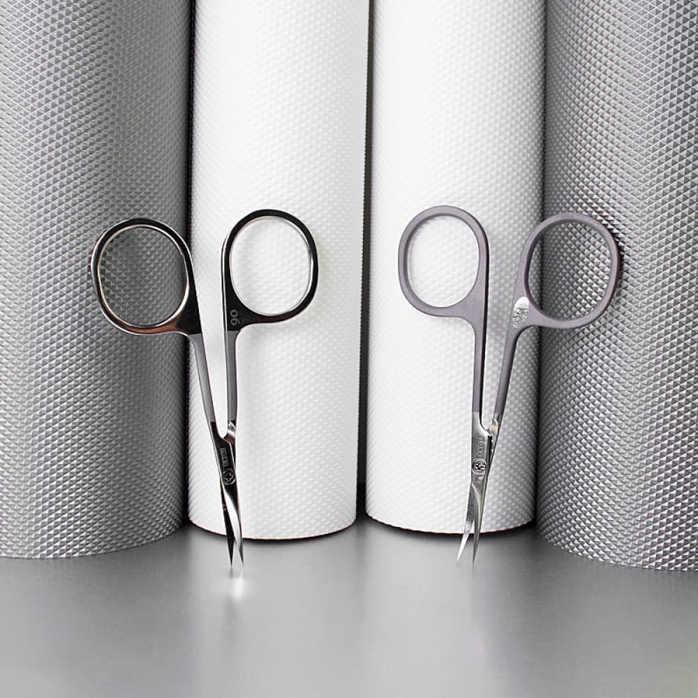 Ножницы для кутикулы Olton Easy Line 90мм (gloss) +чехол (кожа) — 4