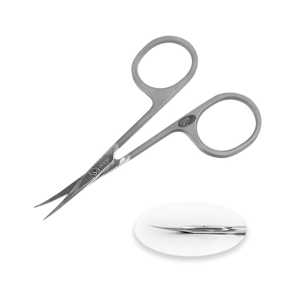 Ножницы для кутикулы Olton Easy Line 90мм (matte) +чехол (кожа) — 2