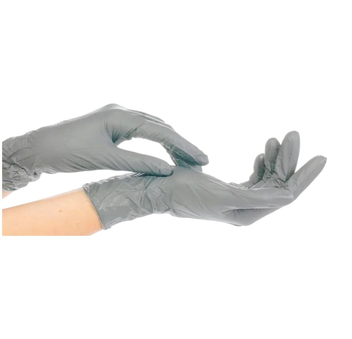Перчатки нитриловые неопудренные MediOk, серые, размер XS, 1 пара