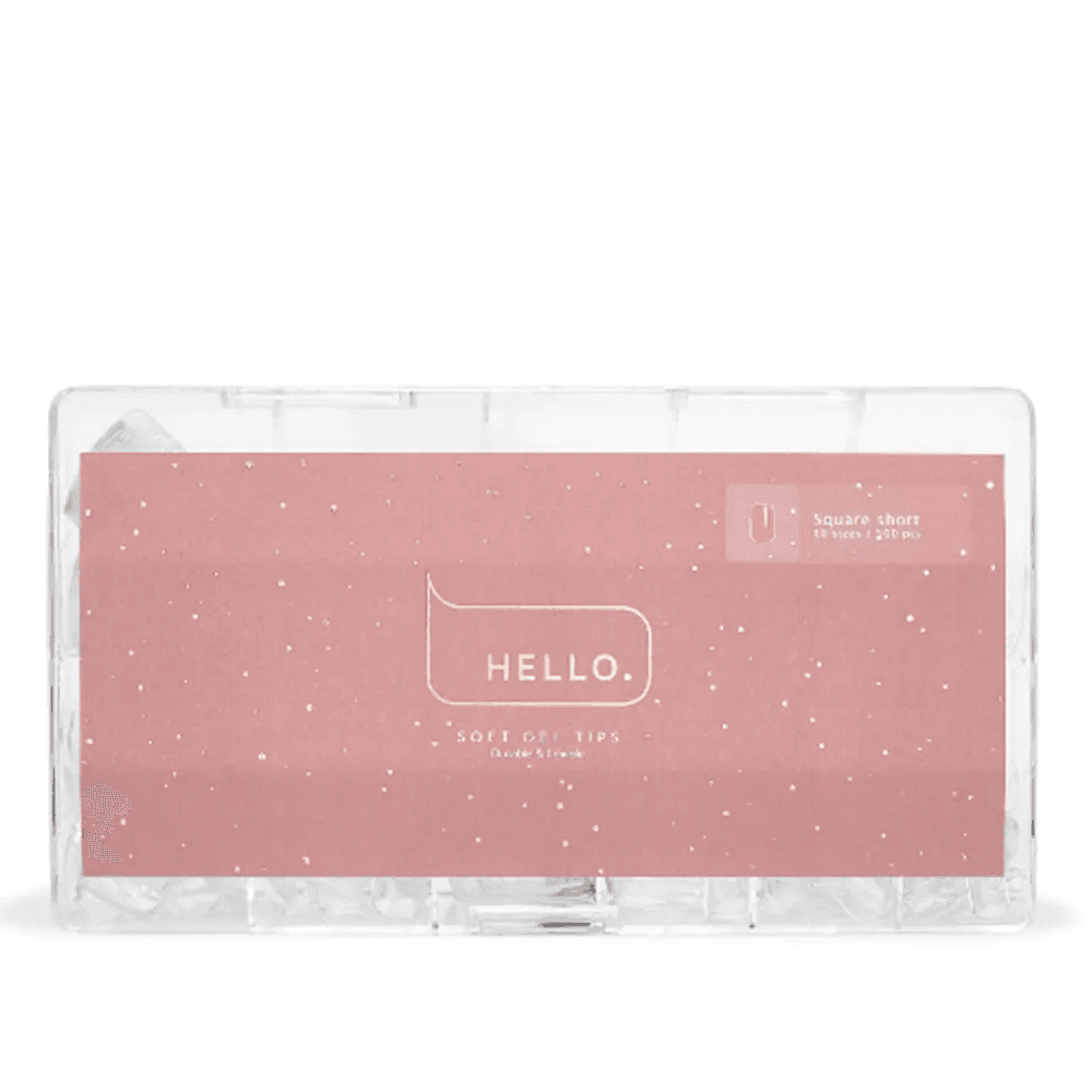 Гелевые типсы Hello Square short (квадрат короткий), 500 шт