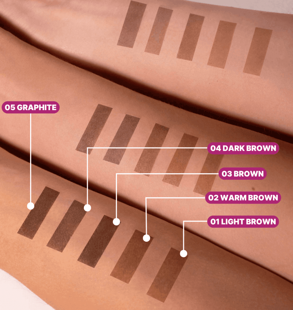 Набор краски для бровей ZOLA с коллагеном в саше Eyebrow Tint With Collagen, 5х5 мл (5 цветов) — 2