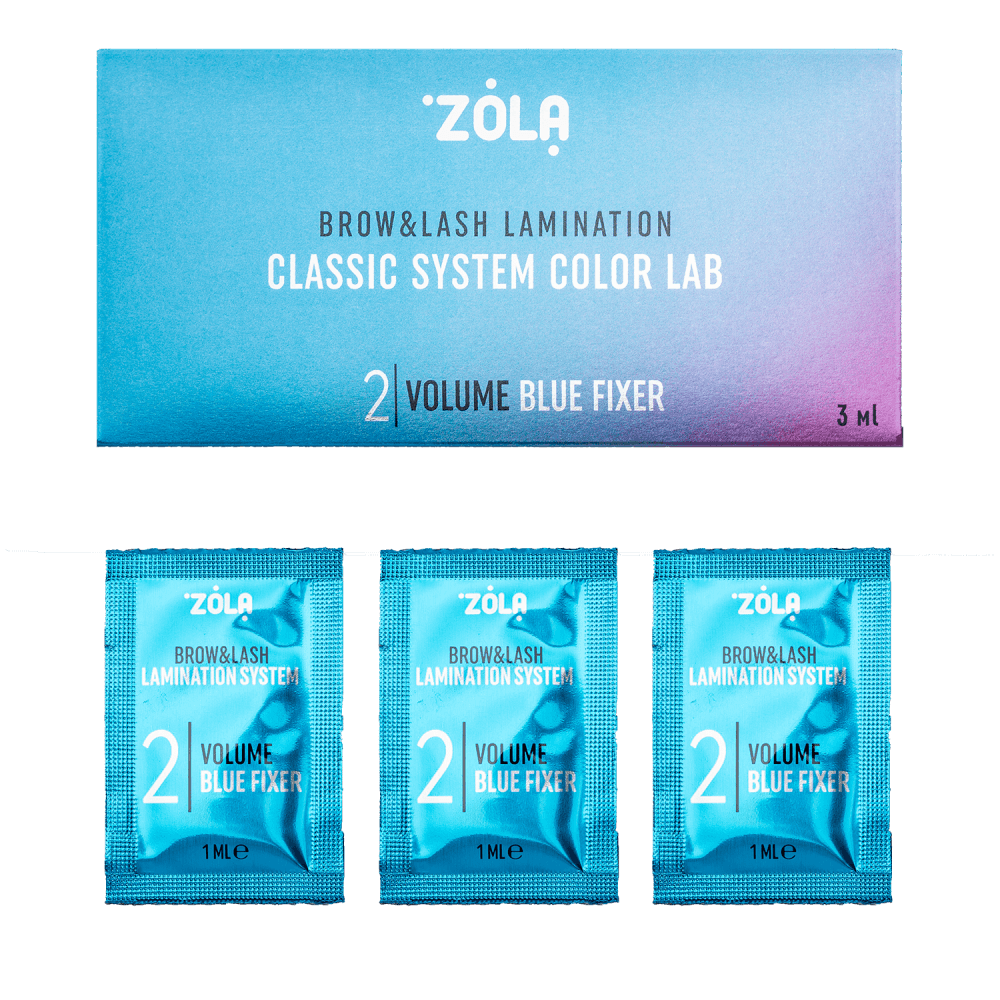 Состав для ламинирования ZOLA Color Lab 02 Volume Blue Fixer (набор в саше 3х1 мл)