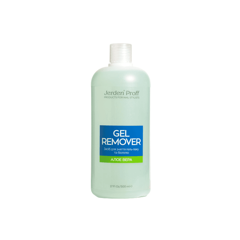Jerden Proff Gel Remover средство для снятия гель-лака "Алое", 500 мл