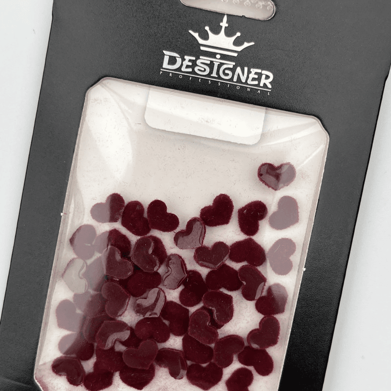 3D декор Designer для объёмного дизайна "Бархатные сердца", 50 шт — 2