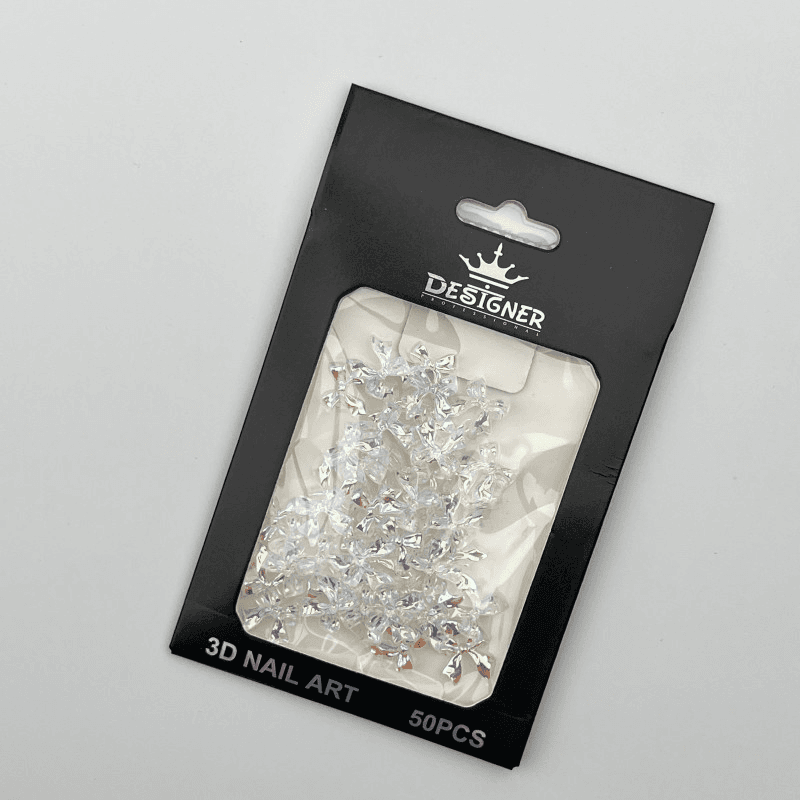 3D декор Designer для объёмного дизайна "Голографические бантики", 50 шт