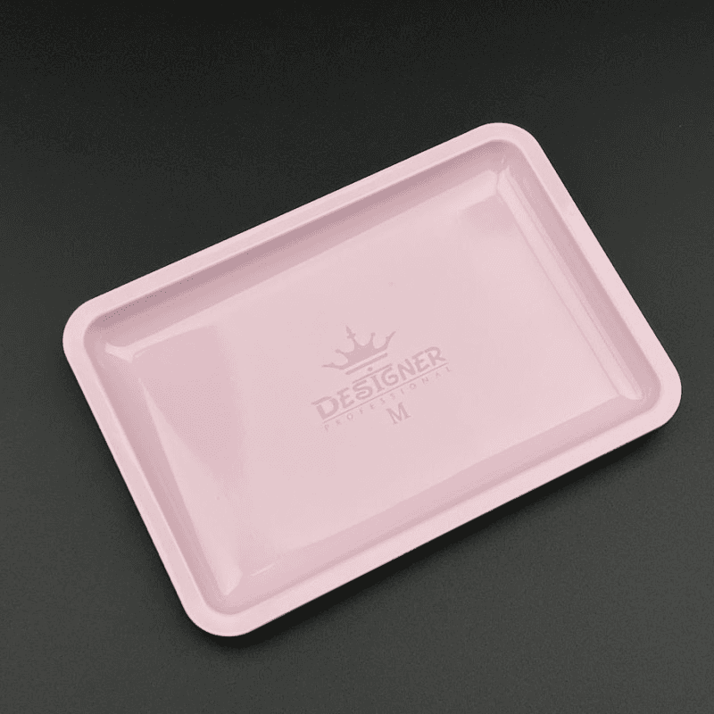 Лоток Designer для инструментов, металлический, прямоугольный, нежно-розовый, M (18 х 12,5 см)