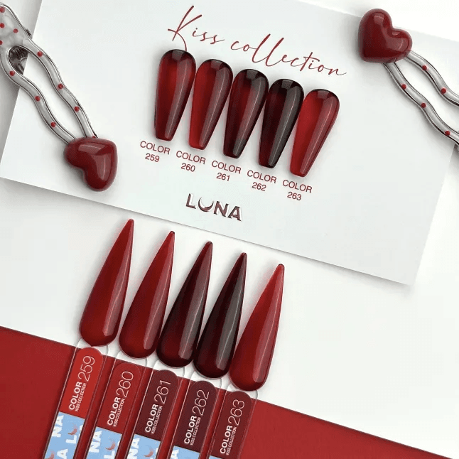 LUNA Box Kiss Collection, коллекция из 5 витражных гель-лаков по 13 мл (№259-263) — 3