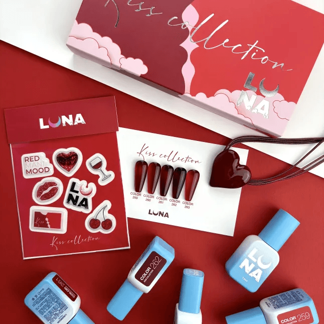 LUNA Box Kiss Collection, коллекция из 5 витражных гель-лаков по 13 мл (№259-263) — 4