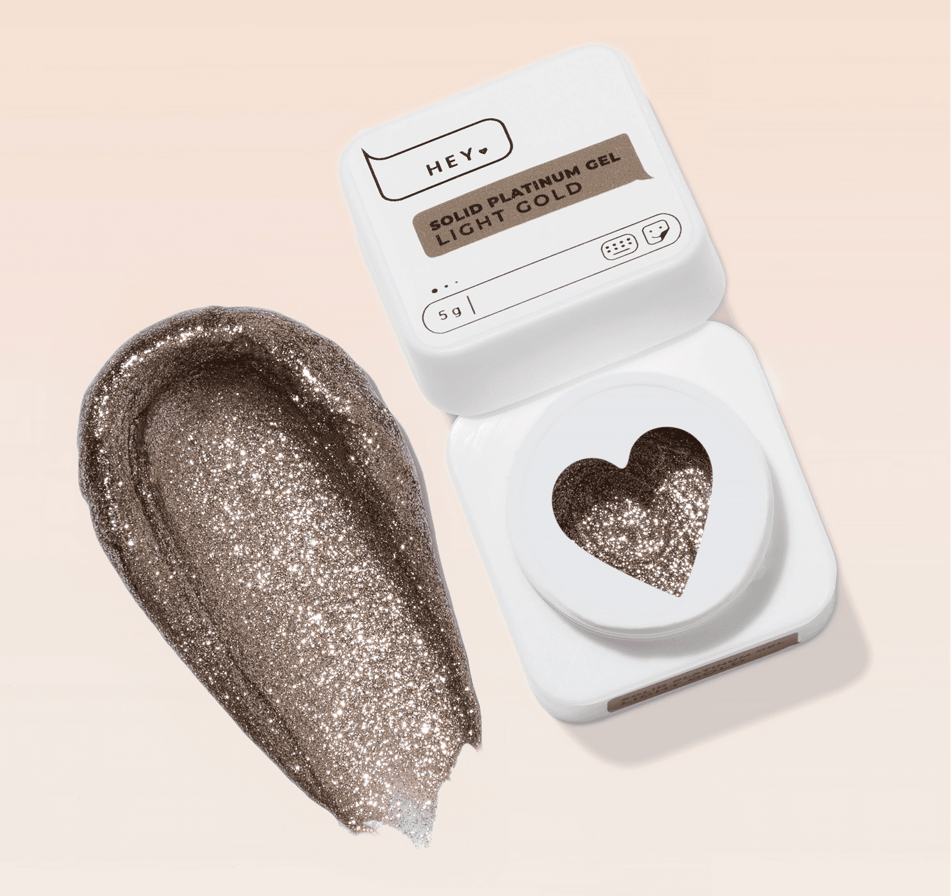 Гель-краска HEYLOVE Solid platinum gel Light Gold, 5 г — 2