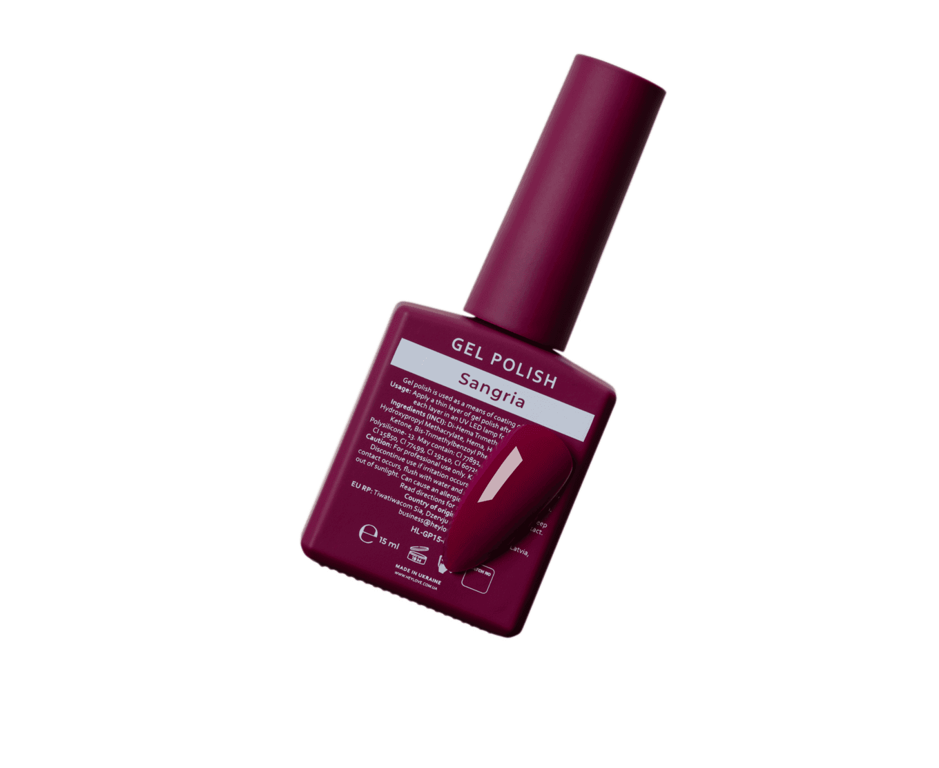 Гель-лак HEYLOVE gel polish, Sangria, 15 мл — 3