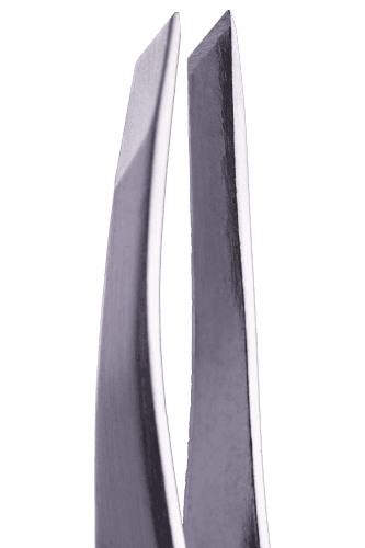 Пинцет ZOLA для бровей профессиональный, SILVER (скошенный)