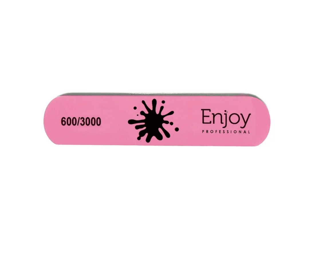 Полировщик Enjoy для ногтей 600/3000 pink (MINI)
