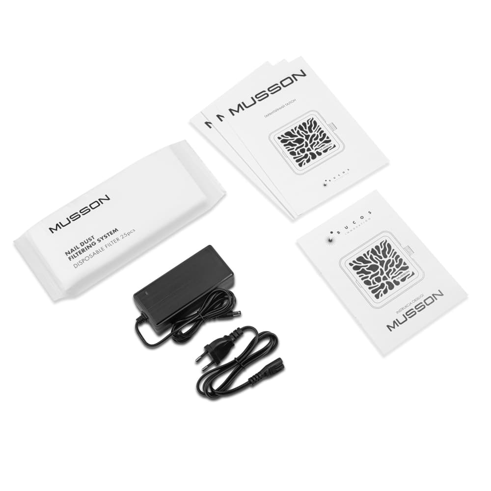 Вытяжка для маникюра и педикюра MUSSON X3 Silver на 72W — 3